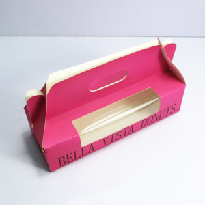 Wholesale Custom Printed Mini Donuts <b>Boxes</b> Logo Customized Donuts Paper Packaging <b>Boxes</b> with Window - Product Image 2