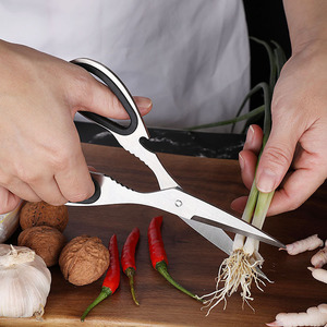 Multi Functional Stainless Steel <b>Kitchen</b> <b>Scissors</b> V Shaped Blade For Home Use Vegetable Fruit Walnut Cutting - Product Image 1