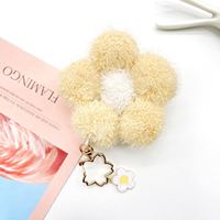 Porte-clés en peluche pompon en gros, porte-clés en fausse fourrure pompon, porte-clés moelleux, pendentif de sac kawaii, porte-clés mignon en forme de rose