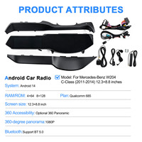NaviHua Nouvelle Version Améliorée Autoradio Android GPS Navigation Lecteur DVD Multimédia Stéréo Auto pour Mercedes-Benz Classe C W204 2011-2014