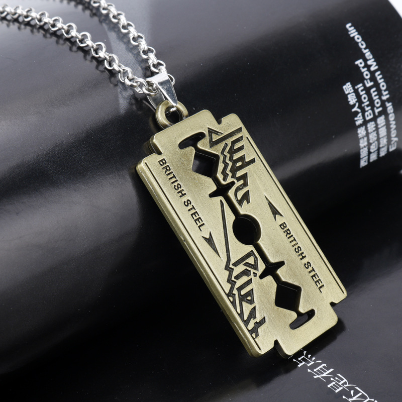 Stainless Cross Necklace - Gold and Steel Pendant for Men
