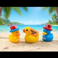 Miniatuur handgeschilderd resin eendje beeldje - patriottisch herdenkingsdag Kerstmis Pasen feestfavoren & cadeaus