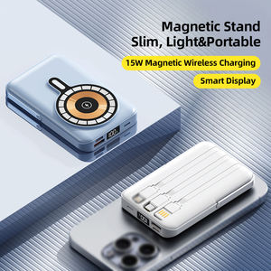 พาวเวอร์แบงค์แม่เหล็กพับได้ 10000mAh พร้อม PD 22.5W และชาร์จไร้สาย 15W สายในตัว 3 เส้น หน้าจอ LED ชาร์จเร็ว - Product Image 2