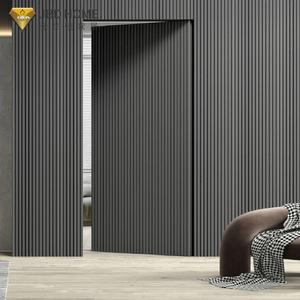<span class=keywords><strong>Puerta</strong></span> Oculta de Madera Sólida Invisible con Acabado de Paneles de Yeso sin Juntas para Habitaciones Secretas o Vestidores en Casas de Lujo - Product Image 2