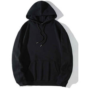Sweat-shirt à capuche surdimensionné pour homme en polaire polyester/coton, couleur unie, coupe décontractée, vêtement d'hiver, éco-responsable - Product Image 3