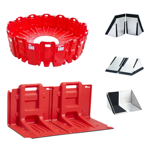 Presa en forma de L portátil de ABS, barreras de inundación de agua de plástico fácil, barrera antiinundación, barrera de inundación exterior para protección del hogar - Product Image 1