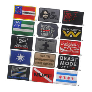 ขายส่งผ้าปักป้ายยุทธวิธี Blue Lives Matter โหมดสัตว์ร้ายบนป้ายศีรษะพร้อมที่ยึดห่วงตะขอ - Product Image 1