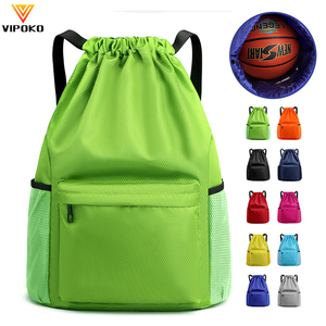 <span class=keywords><strong>Sac</strong></span> à cordon personnalisé en tissu Oxford unisexe avec poche zippée, sacs <span class=keywords><strong>de</strong></span> <span class=keywords><strong>sport</strong></span> colorés multifonctions à fermeture éclair - Product Image 1