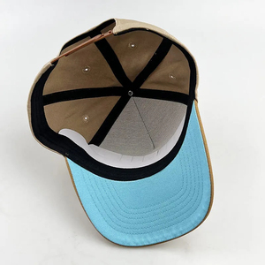 Designers personnalisés deux tons de baseball 5 panneau un cadre plaine chapeaux casquette de baseball en gros - Product Image 3