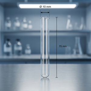 Vidrio de Borosilicato Transparente Resistente al Calor Triviwat G012-14-35-C para Tubo de 12x75 mm. Sin tapa para las industrias médica y cosmética - Product Image 1