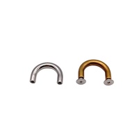 Poignées de sac à main en alliage de zinc de 16 mm, style classique de luxe, en forme de C, accessoires de quincaillerie dorés, fixation par vis
