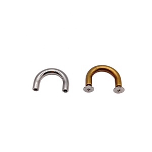 Manici per Borse a Forma di C in Lega di Zinco da 16mm, Accessori <span class=keywords><strong>Hardware</strong></span> Dorati di Lusso Classici con Fissaggio a Vite - Product Image 4
