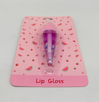 Gloss à lèvres liquide imperméable personnalisé pour filles, motif crème glacée, ingrédients naturels enrichis en vitamine E, végétalien, sûr et écologique