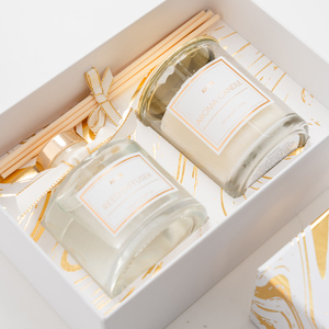 AIKUN Decorative Glass Aroma Candle Fragrance Set Luxury <b>Reed</b> <b>Diffuser</b> Box Custom Packaging For Party - Product Image 4