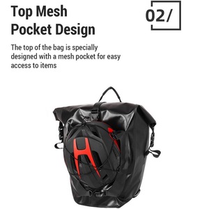Alforjas de bicicleta de gran capacidad, 2 uds., bolsa impermeable para bicicleta trasera para ciclismo de viaje - Product Image 3