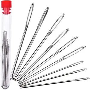 2.8 aiguilles émoussées à grands yeux fil à <span class=keywords><strong>tricoter</strong></span> Plus ensemble de crochets avec étui poignée ergonomique crochets aiguilles Kit de couture - Product Image 4