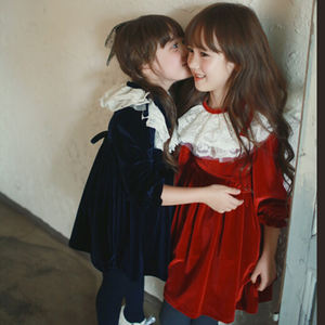 Vestido Infantil de Algodón para Primavera, Hasta la Rodilla, con Patrones de Punto - Product Image 3