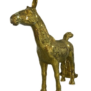 <span class=keywords><strong>Fragments</strong></span> Miroir Abstrait En Fibre De Verre Cheval Miroir Décoration Conception Animal Sculpture Populaire Blanc Couleur Maison Statue Décoration - Product Image 2