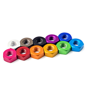 Écrous hexagonaux en aluminium 6061 6063 7075 M2 M3 M4 M5 M6, peints en noir, anodisés, pour modèles RC - Product Image 4