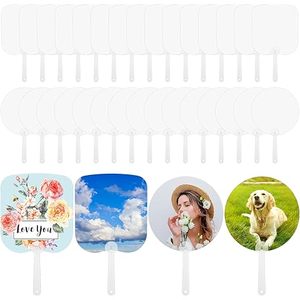 Ventagli portatili quadrati in PET per sublimazione, personalizzabili con LOGO, ideali per ospiti, chiese e uso quotidiano - Product Image 2