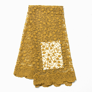 Оптовая продажа: Модная ткань для одежды — вышитое кружево, сетка из молочного шелка, тюль, французское кружево для женской одежды - Product Image 6