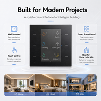 Support mural HomeKit en verre avec commande tactile intelligente par IA, produits domotiques, bus KNX, automatisation domestique, commutateur de scène KNX pour hôtels et appartements