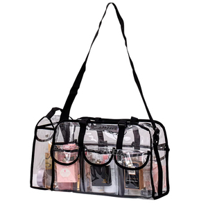 Sac de beauté transparent en <span class=keywords><strong>vinyle</strong></span> holographique personnalisé, sac à fermeture éclair en PVC transparent, sacs de beauté, sac à cosmétiques, sac à main - Product Image 4