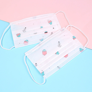 कस्टम आरामदायक सांस लेने योग्य 3-परत विरोधी धूल डिस्पोजेबल बच्चों के मास्क समायोज्य नाक क्लिप प्यारा कार्टून चेहरा कवर मुद्रित - Product Image 4