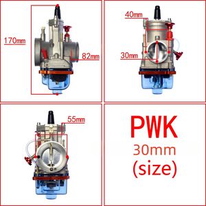 Carburateur de moto PWK 24mm 26mm 28mm 30mm 32mm 34mm avec couvercle inférieur transparent bleu, haute vitesse, CNC - Product Image 4