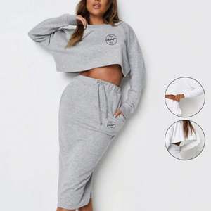 Ropa de calle, conjunto de pantalones y Sudadera con capucha recortada personalizada, conjuntos de joggers recortados de gran tamaño, chándal de lana de algodón para mujer - Product Image 3