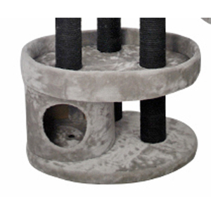 Gattino gatto grasso albero grande casa per animali domestici carino tetto nero casa palestra resina Poster castello in legno in Rattan cane erba gatta - Product Image 6