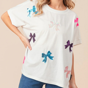 T-<span class=keywords><strong>shirt</strong></span> décontracté <span class=keywords><strong>à</strong></span> col rond et manches courtes pour femmes T-<span class=keywords><strong>shirt</strong></span> <span class=keywords><strong>à</strong></span> <span class=keywords><strong>paillettes</strong></span> <span class=keywords><strong>à</strong></span> <span class=keywords><strong>paillettes</strong></span> pour l'été - Product Image 3