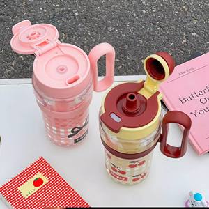 Bouteille d'eau en plastique L pour femmes et hommes de grande capacité de 1200ml, tasse de luxe premium pour le bureau et l'extérieur avec bouchon, nouvelle tasse Ice King - Product Image 4