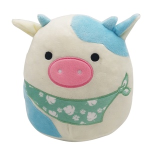 Almohada de Peluche Rellena de Algodón PP con Diseño de Animales Multicolor: Dinosaurio, Salamandra, Vaca, Rana y Hongo - Product Image 3