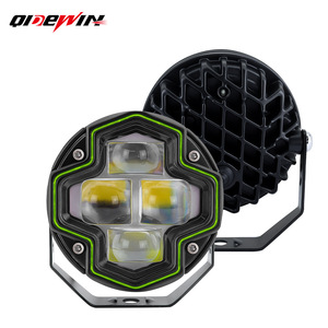 Phare LED Angel Eye à quatre lentilles pour moto, bicolore jaune et blanc, éclairage extérieur modifié pour tout-terrain - Product Image 4