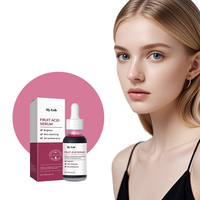 Hot verkopende, op maat gemaakte fruitzuur serum met glycolzuur en salicylzuur, exfoliërend, poriën ontstoppend, gladmakend en verhelderend serum