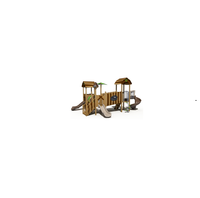 Grand toboggan en bois TUV pour enfants, équipement de divertissement extérieur pour parc public, maternelle, complexe hôtelier, camping