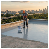 Peinture acrylique imperméable pour toiture et béton extérieur, revêtement protecteur à base d'eau