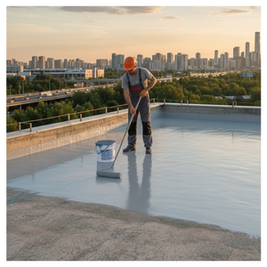 Pintura Acrílica Impermeable para Techos y Exteriores, Revestimiento Protector a Base de Agua para Concreto - Product Image 1