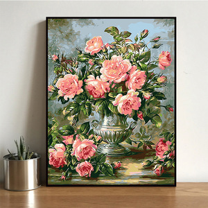 Kit de Pintura por Números DIY, Flor de Margarita, Pintura por Números para Adultos, Lienzo para Colorear, Dibujo de 40x50cm con Pinceles - Product Image 2