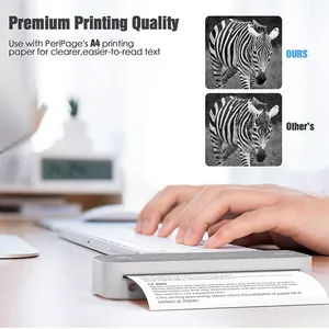Peripage A40 mini xách tay nhiệt tài liệu Máy in ảnh 203pdi điện thoại di động không dây <span class=keywords><strong>Bluetooth</strong></span> inkless <span class=keywords><strong>A4</strong></span> máy in - Product Image 4