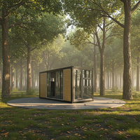 Maison conteneur économique moderne à 2 chambres, 20 pieds, mobile, écologique, modulaire, facile à installer, en kit