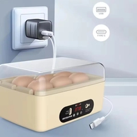 Incubateur automatique USB ZYSY 6s pour volailles, mini-machine à couver avec contrôle de température pour poulets, oiseaux, canards, oies