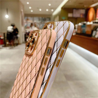 Funda de TPU suave de lujo para iPhone, funda trasera de teléfono móvil a prueba de golpes, galvanoplastia, para iPhone 13, 12 Pro, Max, 11, XR, X, 7, 8
