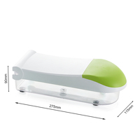 Ecologische plastic groentesnijder, aardappel- en kaassnijder, knoflookpers, afgietbak, mandoline, multifunctioneel