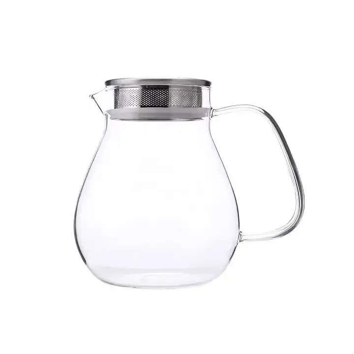 Teiera in vetro borosilicato teiera in vetro con coperchio infusore in acciaio inox per tè sfuso