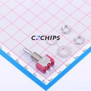 U13SYZQE Toggle Switch Through hole Component (THT) Switch Single Pole Double Throw 120V 28V Cylindrical Knob - Product Image 1