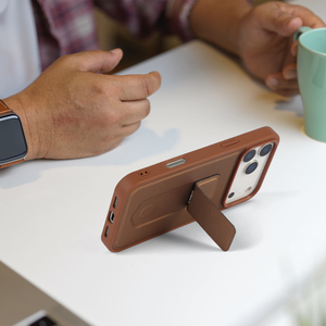 Étui <span class=keywords><strong>de</strong></span> téléphone portable 2-en-1 durable, antidérapant, antichoc, texturé tissé avec support pour iPhone 17 16 15 14 Pro Max et Samsung S25 - Product Image 4