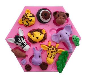 Moules de décoration de gâteaux en Silicone, <span class=keywords><strong>animaux</strong></span> des bois, Fondant de forêt, Zoo sauvage, pour chocolat, bonbons, gomme, pâte, argile, <span class=keywords><strong>sucre</strong></span> artisanal, Cupc - Product Image 3