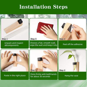 Provetta <span class=keywords><strong>in</strong></span> <span class=keywords><strong>plastica</strong></span> vaso idroponico giardino soggiorno appeso a parete vaso per piante verdi - Product Image 3